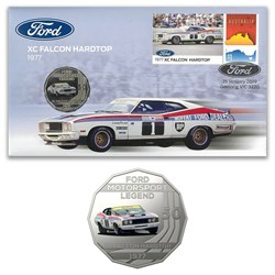 2018 - Ford Motor Racing Car XC Falcon Hardtop Stamp & 50c UNC Coin- PNC