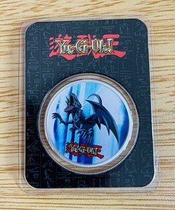 2022 Niue 1 oz Color Ag Yu-Gi-Oh! - Blue-Eyes White Dragon "see pictures"
