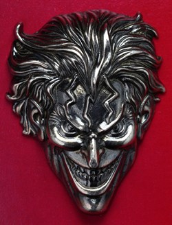 Rix Metal Worx DC Comics 3D Joker Head 4.26 oz .999 Silver Art Bar #103/200