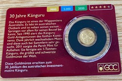2020 - Gold Coin Card - Solomon Islands 10 Dollars Gold PP 30 Years Kangaroo