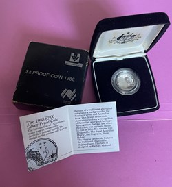 1988 $2 PROOF SILVER Coin. Royal Australian Mint