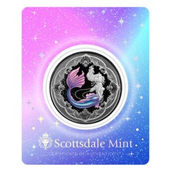 2022 - Samoa 2 Tala 1oz 999 Silver Mermaid Princess of the Seas Color Proof