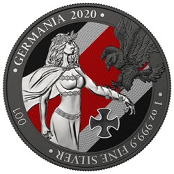 2020 - Germania 5 Mark-Germania-Iron Cross - 1 Oz Silver Coin