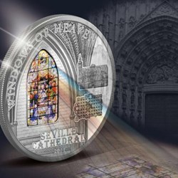 2011 - COOK ISLANDS - 10$ - WINDOWS OF HEAVEN SEVILLA - SILVER PROOF COIN