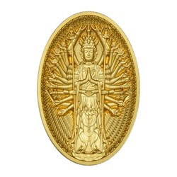 2023 Chad Thousand Arms Guanyin 5oz Silver Gilded Coin