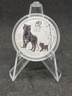 2022 - AUSTRALIA 50Cents YEAR OF THE TIGER LUNAR 1/2 OZ SILVER 999