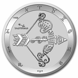 2022 Tokelau 1 oz .999 Silver $5 Zodiac Series: Sagittarius ~~ in Capsule
