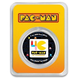 2020 Niue PAC-MAN 1 oz Colorized SILVER Coin in TEP ~ 40th Anniversary Pacman
