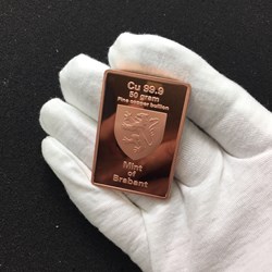 Mint Of Brabant - 50 gram Bullion pure Copper (CU 99.90) - numbered & cert.