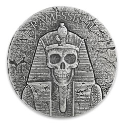 2017 Chad ERS Ramesses II: Afterlife 2oz Silver Antiqued Coin