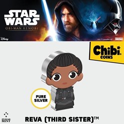 2022 Niue Star Wars Reva Third Sister 1oz Silver Colorized Proof Chibi Coin