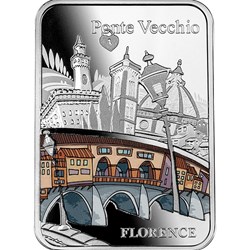 2021 - Ponte Vecchio Florence Proof Silver Coin 1000 Francs CFA Cameroon