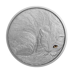 2016 NIUE $5 Animal Series "The Cat" High Relief 2oz Hand Made Antique Silver Coin