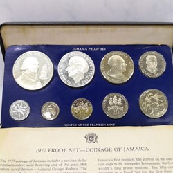 1977 Jamaica Proof coin set