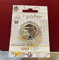 2021 Cook Island $25Cents Harry Potter Wizarding World DOBBY Silver Proof Heptagonal Shaped