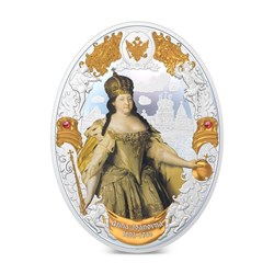 2014 - Niue $5 Russian Emperors - Anna Ioanovna 2 Oz Proof Silbermünze
