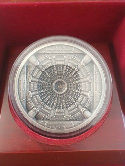 2015 - Cook Islands TEMPLE of HEAVEN BEIJING $20 Silver coin Antique Ultra High Relief Concave Shape