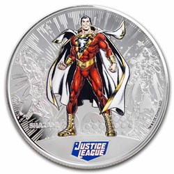 2022 - Shazam 1/2 Oz Silver Justice League Samoa