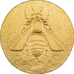 2023 - Cook Islands Honey Bee 0.5 Grams Gold CIT $5 *Silk Finish*