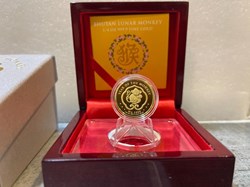 2014 Bhutan NU1000 Lunar Year of Monkey - 1/4oz Colorized Gold Proof Coin
