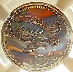 1980-FM (U) Papua New Guinea 5 Tofa NGC MS 69 DPL Top Pop! Low Mintage: 1120