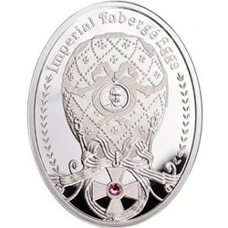 2012 - Order of St. George Egg Imperial Faberge Eggs Silver Coin 1$ Niue