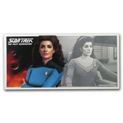 2019 - Niue - Silver Proof Note- The Next Generation -Star Trek Deanna Troi
