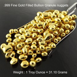 1 Troy Ounce Oz .999 Gold Filled Bullion Solid Granules Recovery Scrap 31.1grams