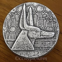 2021 5 oz 999 Silver Republic of Chad Anubis Antiqued Coin
