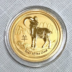 2015 Australia $15 (Series II) Lunar Goat 1/10oz Gold Coin