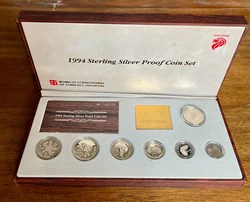 1994 Sterling Silver proof Singapore coin set
