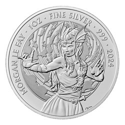 2024 - Morgan le Fay 1 oz 999 Myths & Legends 2 pounds UK