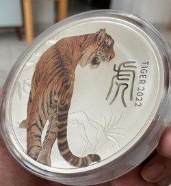 2022 - Perth Mint Lunar Tiger Colorized - 1 Kilo (Limited to China Market Only)