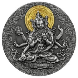 2020 - Ancient Buddha 2 oz Antique finish Silver Coin 2000 Francs CFA Cameroon