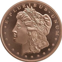 1921 - 1 OZ Morgan Round Coin - Copper 1 Oz .999 Pure Fine Copper GSM IN STOCK!!