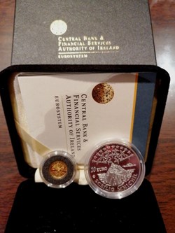 2008 - Proof Euro coin set, "Skellig Michael", €20 gold & €10 silver