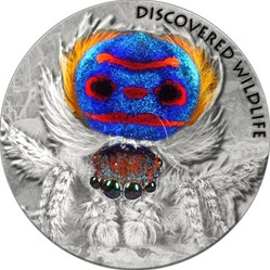 2021 Niue $2 Discovered Wildlife Peacock Spider 1/2 oz Silver Coin - 300 Made