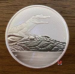 2019 SILVER 2 OZ AUSTRALIA MOTHER & BABY - CROCODILE PIEDFORT COIN BU