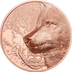 2021 Mongolia Mystic Wolf 50g Copper Coin NGC PF 70 RD UCAM