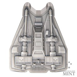 2023 Niue Star Wars Mandalorian Vehicle Snowspeeder 3oz Silver Antiqued Coin