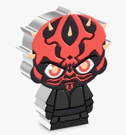 2022 Chibi Coin Darth Maul Silver Proof Niue Star Wars 1 Oz