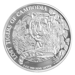 2023 - 1 oz Lost Tigers of Cambodia Silver Coin | Cambodia