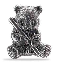 2024 Chad Panda Shaped High Relief 1 oz .999 Silver Coin Box/COA Mintage 1000