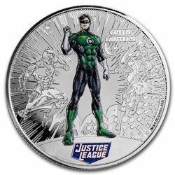 2022 - Justice League: Green Lantern 1/2 oz Silver Samoa