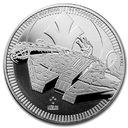 2021 Niue Star Wars Millennium Falcon 1 oz Silver - IN CAPSULE