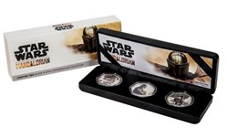 Star Wars the Mandalorian & Baby Yoda Grogu 50p Shaped Coins In Display Box New