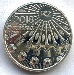 2018 South Africa Fifa World Cup Russia Silver Proof Coin