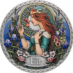 2021 - Eir Goddesses of Health 50 g Antique finish Silver Coin 5 Cedis Ghana
