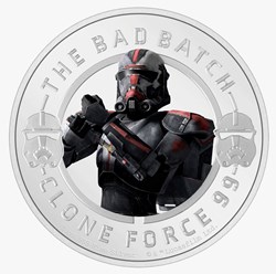 2022 Niue Star Wars™ The Bad Batch™ - Hunter 1oz Silver Coloured Proof Coin