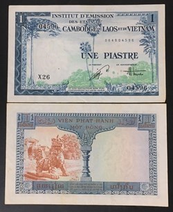 1954 - Banknote, FRENCH INDO-CHINA, 1 Plate = 1 Dong